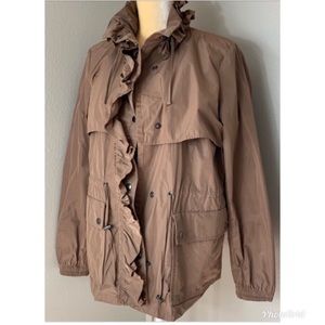 Brown rain jacket
